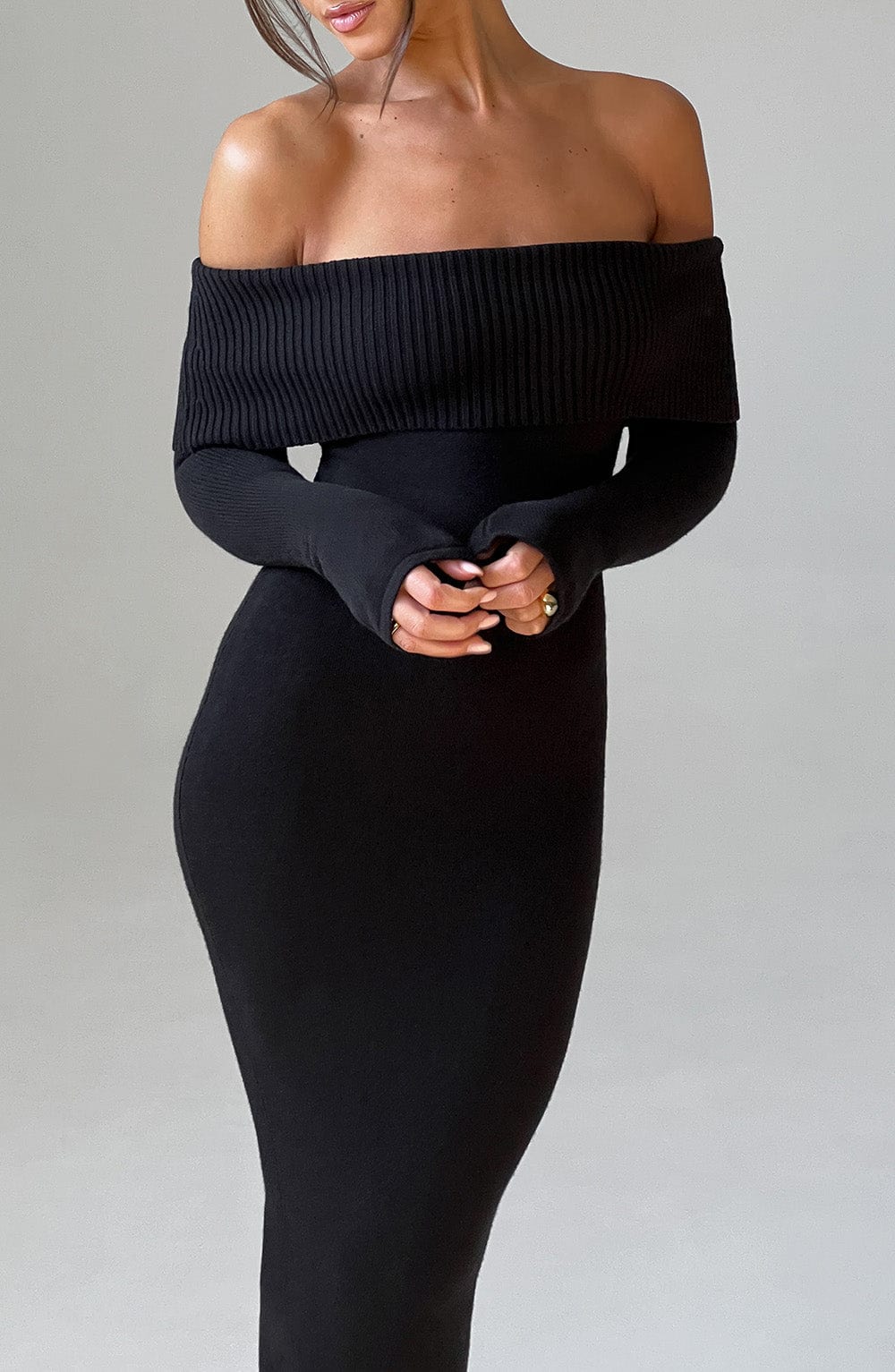 EYLIE™ | Knit Maxi Dress - Black
