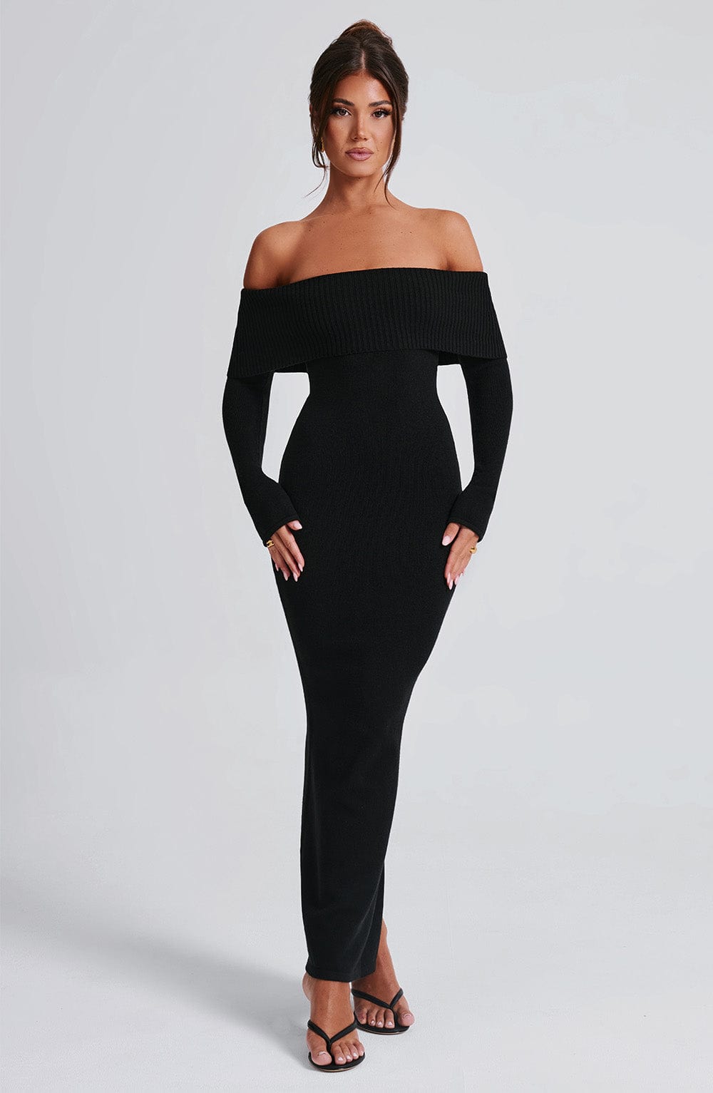 EYLIE™ | Knit Maxi Dress - Black