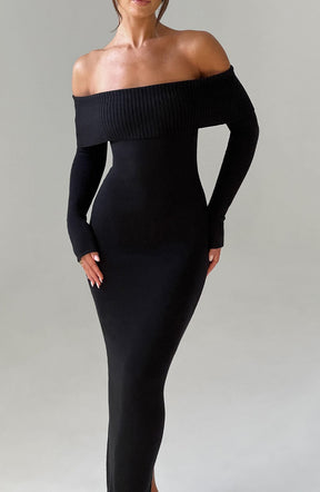 EYLIE™ | Knit Maxi Dress - Black
