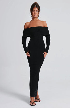 EYLIE™ | Knit Maxi Dress - Black