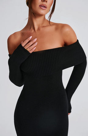 EYLIE™ | Knit Maxi Dress - Black