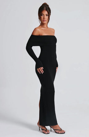 EYLIE™ | Knit Maxi Dress - Black