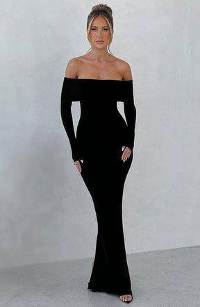 EYLIE™ | Knit Maxi Dress - Black
